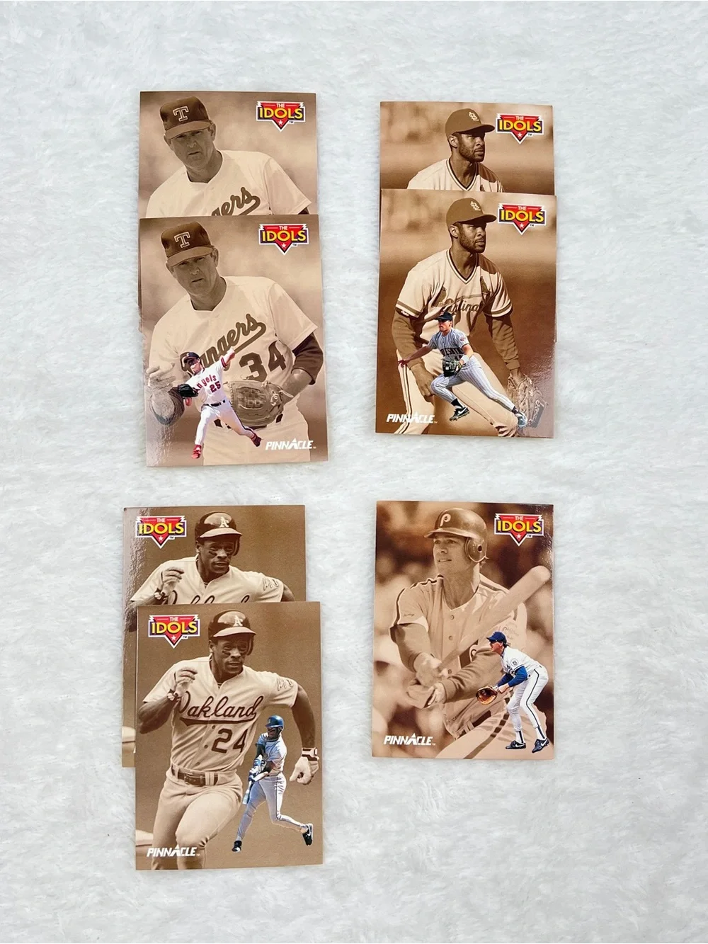 1992 Pinnacle The Idols Baseball Card Lot 8 Nolan Ryan Ken Griffey Jr Ozzie